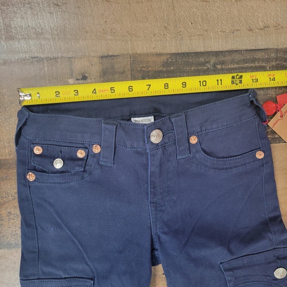 True Religion Cargo Legging Pants Zipper Ankle Tapered NWT Navy Blue Womens 25 - Picture 14 of 16